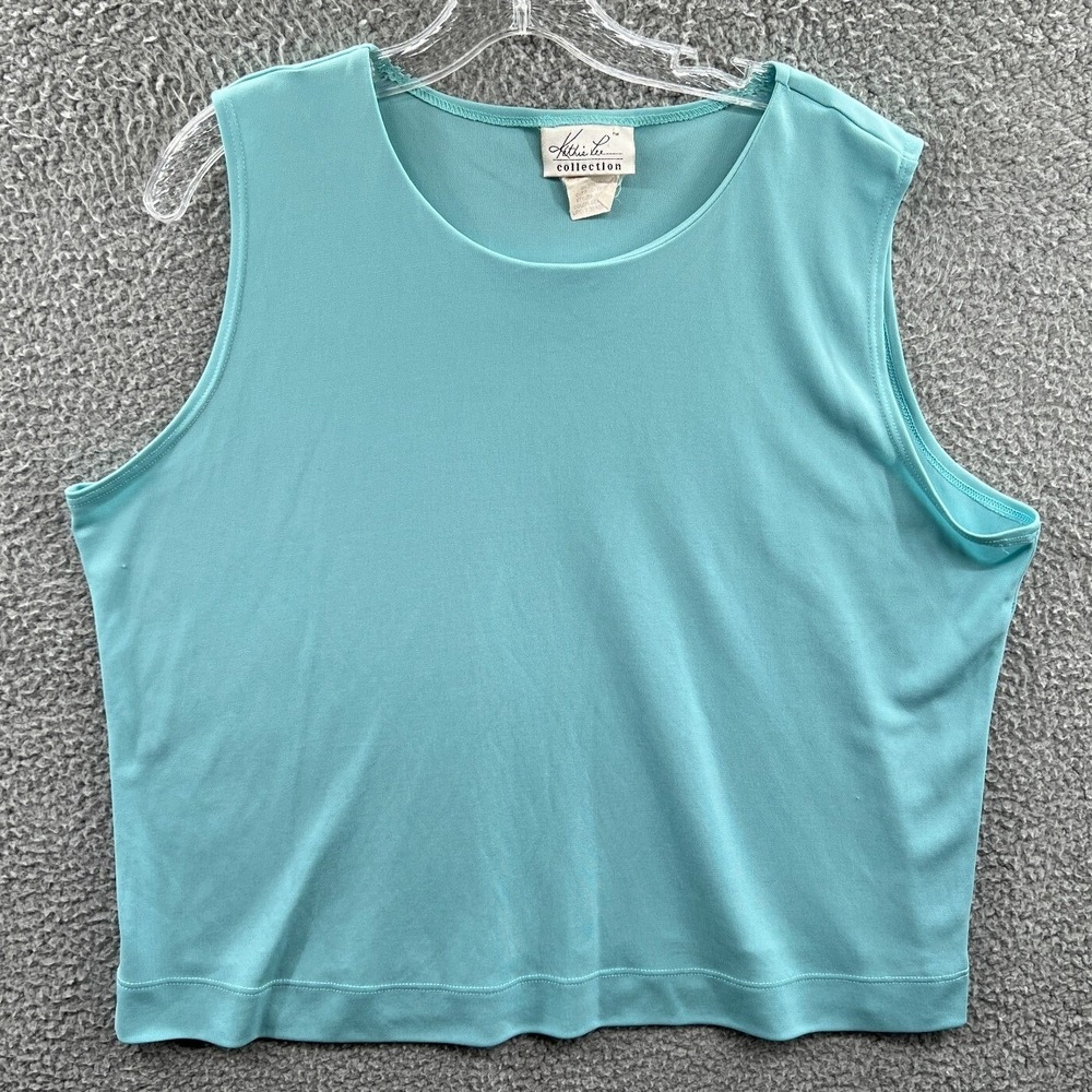 Women Minimalist Tank Top XL Stretch Knit‎ Capsule Layering Everyday Basic Shell